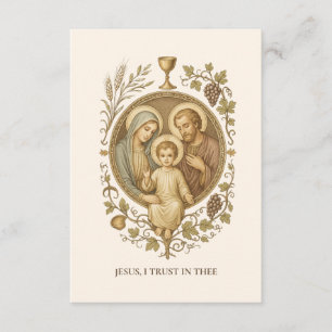 Communion Holy Family Remembrance Holy Card