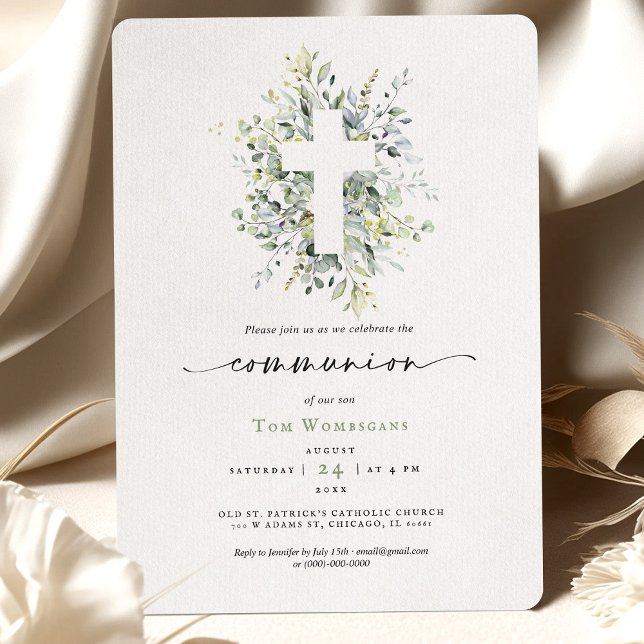 Communion Invitation Greenery (Creator Uploaded)