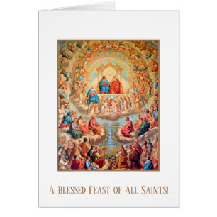 COMMUNION OF ALL THE SAINTS DAY HEAVEN TRINITY CARDS