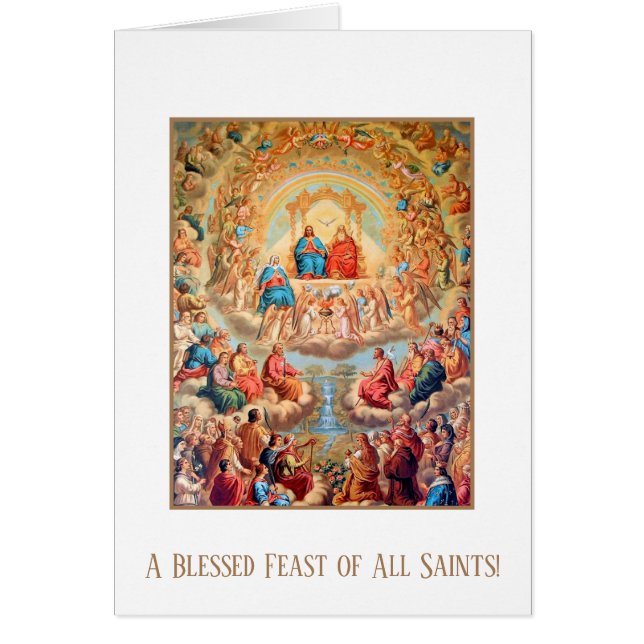 COMMUNION OF ALL THE SAINTS DAY HEAVEN TRINITY CARDS (Front)