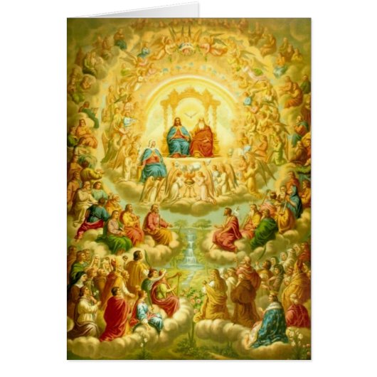 COMMUNION OF ALL THE SAINTS IN HEAVEN TRINITY CARDS (Front)