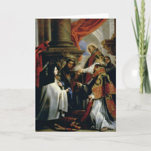 Communion of St. Teresa of Avila  c.1670 Card