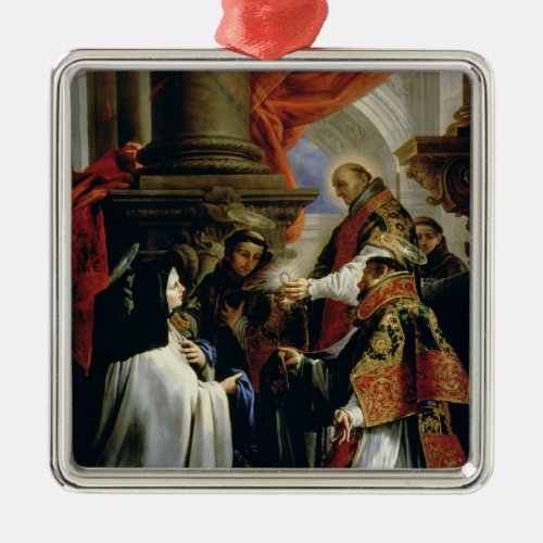 Communion of St Teresa of Avila  c1670 Metal Ornament