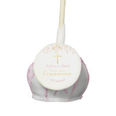 Communion Pink and Gold Confetti Cake Pops (Front)
