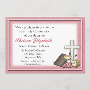 Communion Pink Invitation