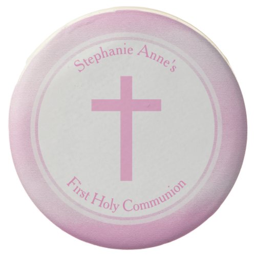 Communion Pink Watercolor Chocolate Dipped Oreo