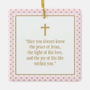 Communion Prayer Ceramic Ornament