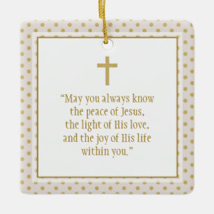Communion Prayer Ceramic Ornament