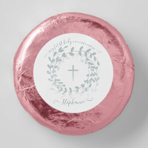 Communion Sage Wreath and Cross Dipped Oreo Cookie Favors