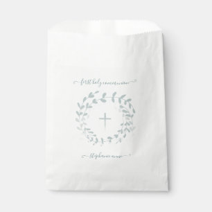 Communion Sage Wreath and Cross Favor Bag