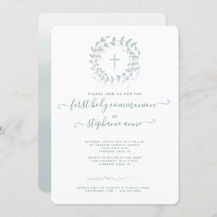 Communion Sage Wreath and Cross Invitation