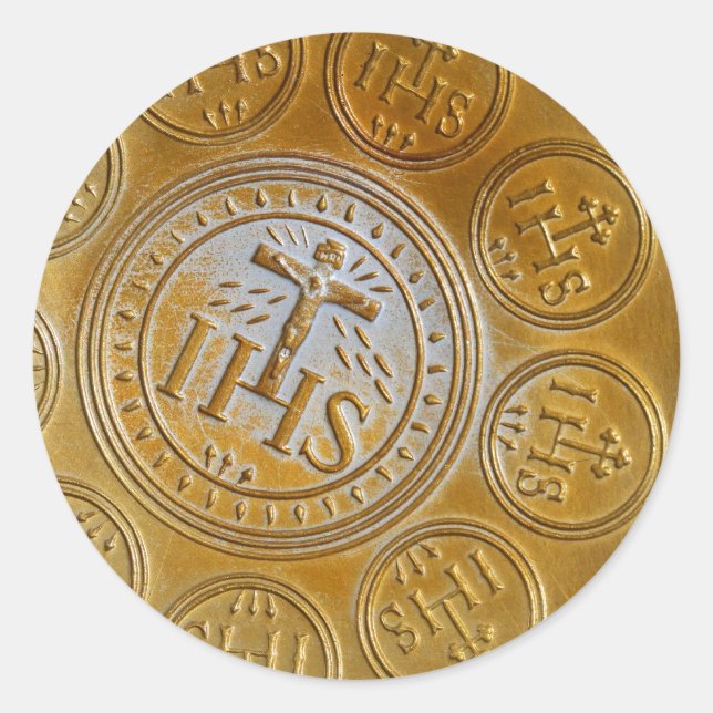 Communion wafer mold classic round sticker (Front)