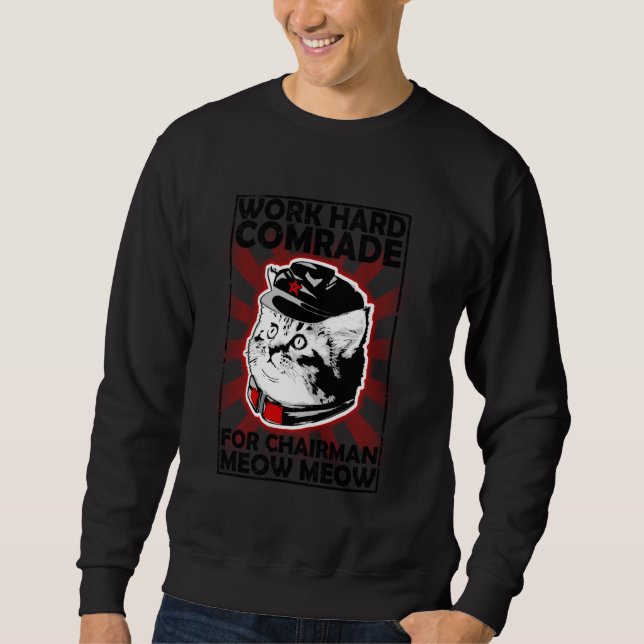 Communism Cat Poster Sweatshirt (Front)