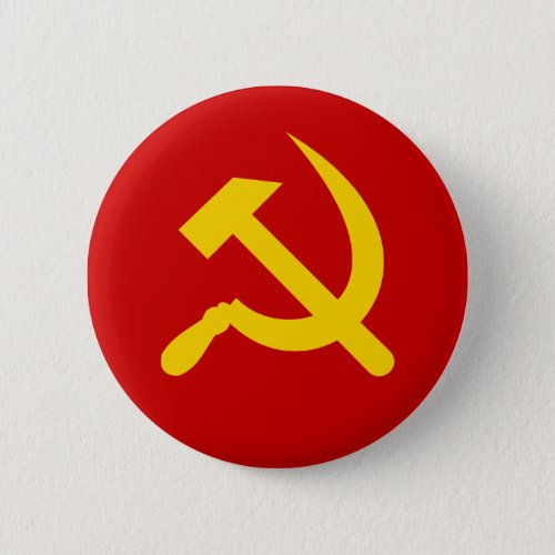 Communism hammer and sickle button
