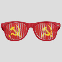 Communism hammer and sickle symbol retro sunglasses