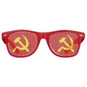 Communism hammer and sickle symbol retro sunglasses