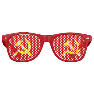 Communism hammer and sickle symbol retro sunglasses