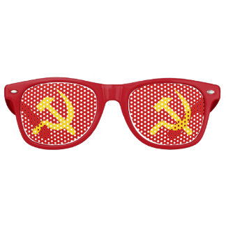 Communism hammer and sickle symbol retro sunglasses