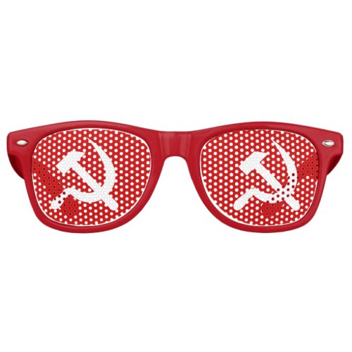 Communism hammer and sickle symbol retro sunglasses