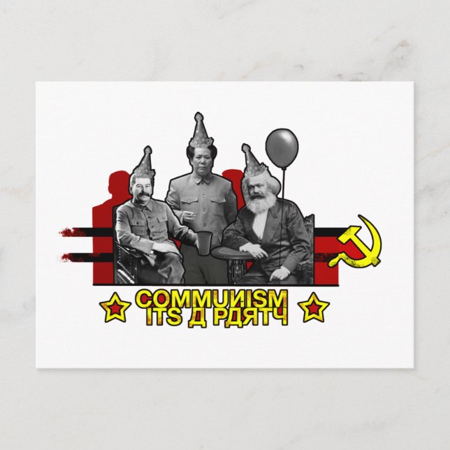 Communism It's a Party Postcard (Front)