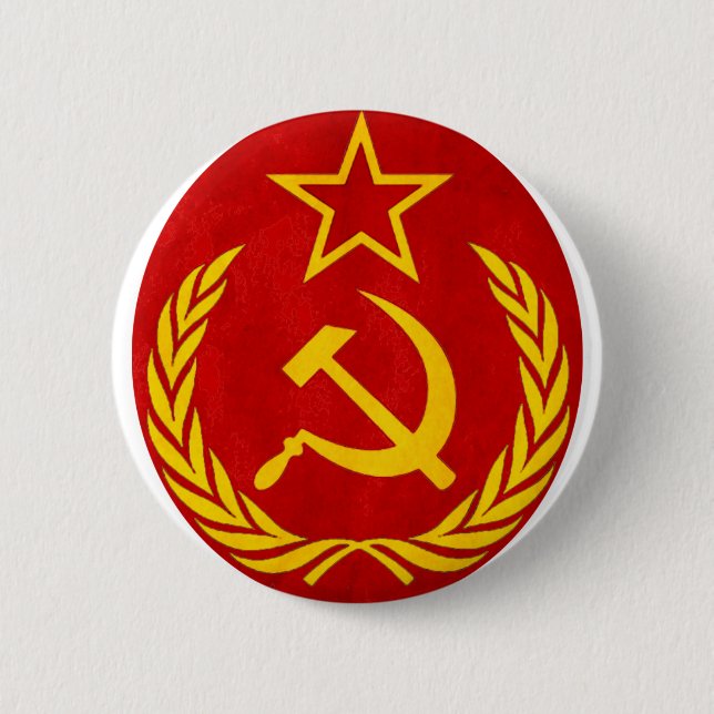communism Russian symbol Button (Front)