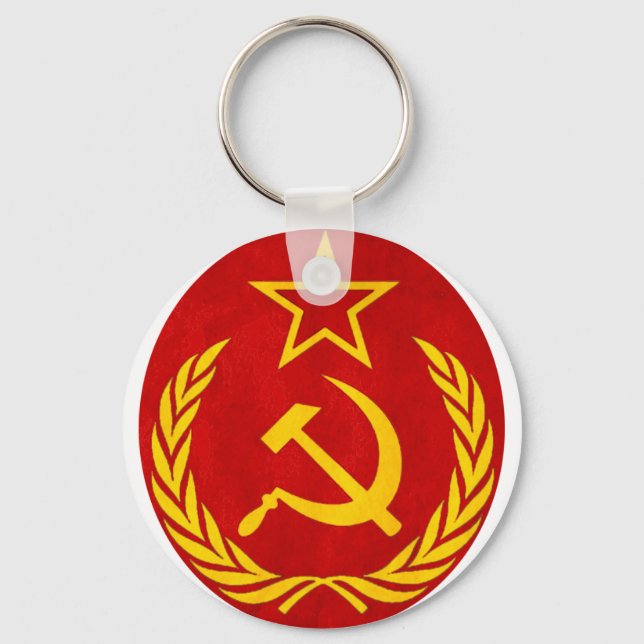 communism Russian symbol Keychain (Front)