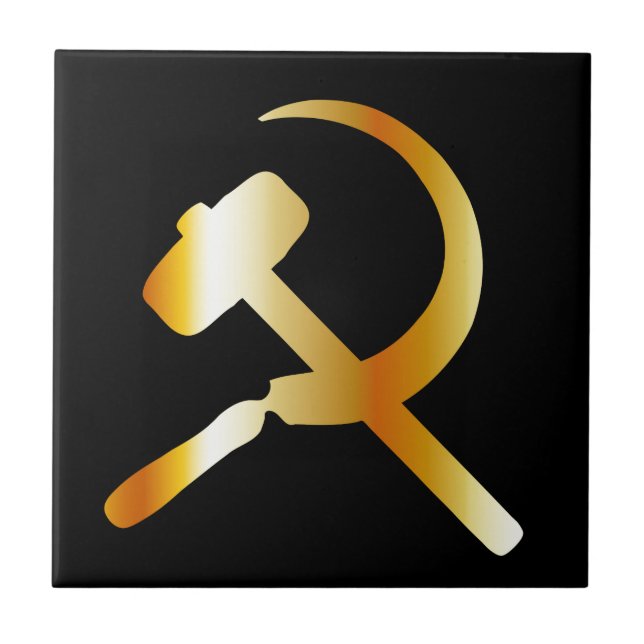 Communism Symbol Ceramic Tile (Front)