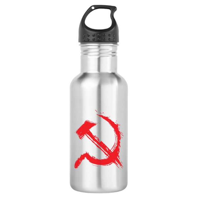 Communism symbol Soviet Stainless Steel Water Bottle (Front)