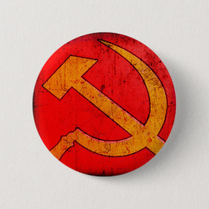 Communism USSR Hammer and Sickle Button