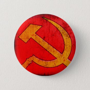 Communism Ussr Hammer And Sickle Button by HumphreyKing at Zazzle