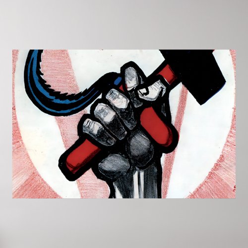 Communist Art Poster Hammer & Sickle
