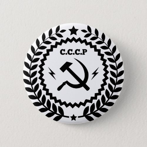 Communist CCCP Hammer Sickle Badge Button