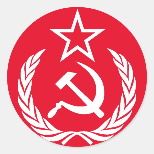 Communist Classic Round Sticker (Front)