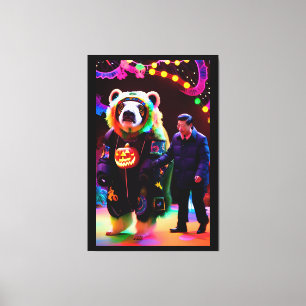 Communist Halloween Party Time - Ken Gage Art Canvas Print