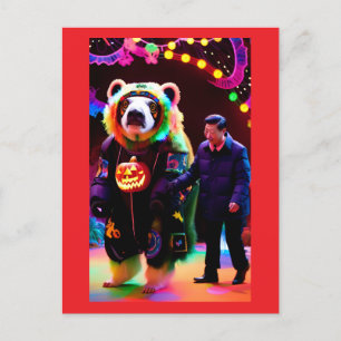 Communist Halloween Party Time - Ken Gage Art Postcard