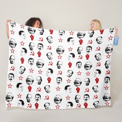 Communist Leaders Fleece Blanket