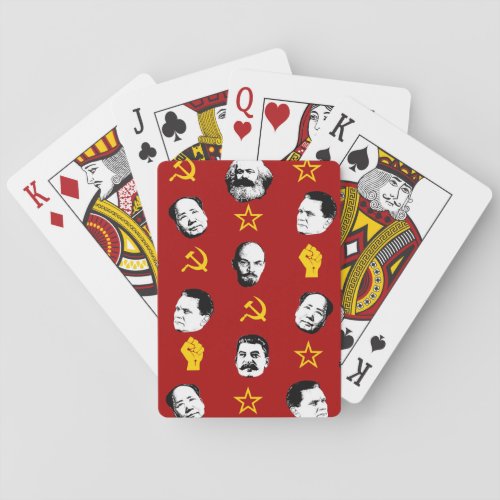 Communist Leaders Playing Cards