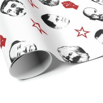 Communist Leaders Wrapping Paper by Moma_Art_Shop at Zazzle