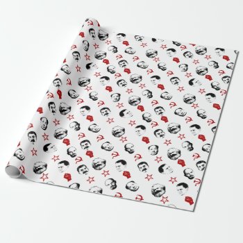 Communist Leaders Wrapping Paper by Moma_Art_Shop at Zazzle