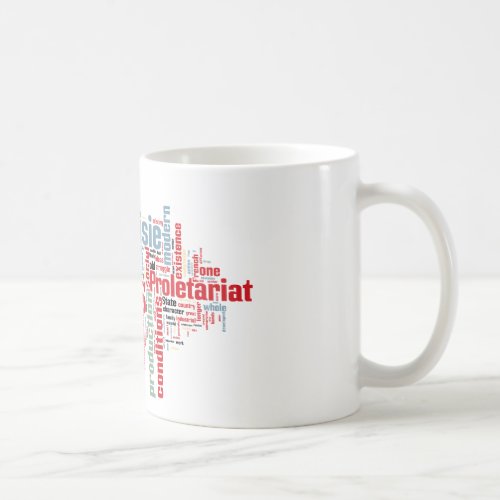 Communist Manifesto Word Cloud Coffee Mug