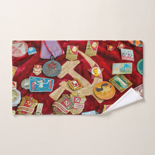 Communist memorabilia hand towel  (Hand Towel)