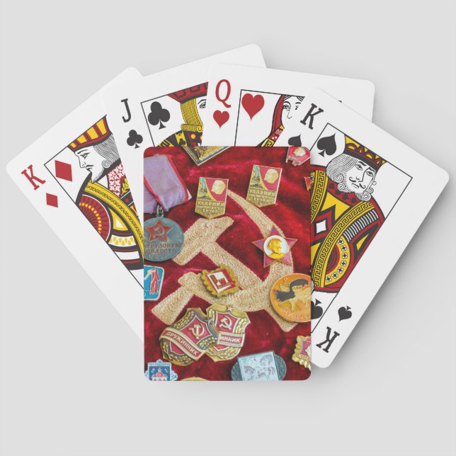 Communist memorabilia poker cards (Back)