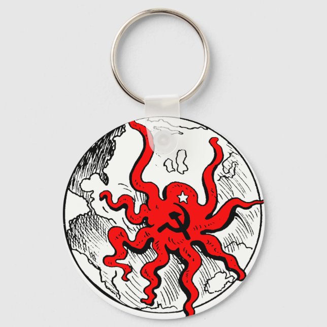 Communist Octopus Keychain (Front)