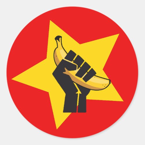 Communist Parody Banana Republic Classic Round Sticker