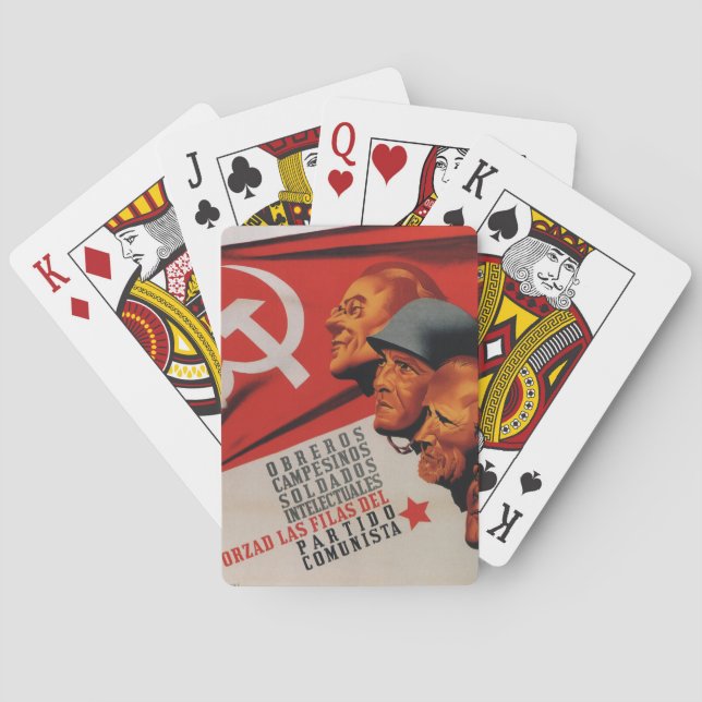 Communist party (1937)_Propaganda Poster Poker Cards (Back)