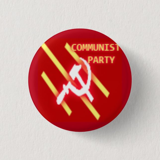 Communist Party Logo Pinback Button (Front)