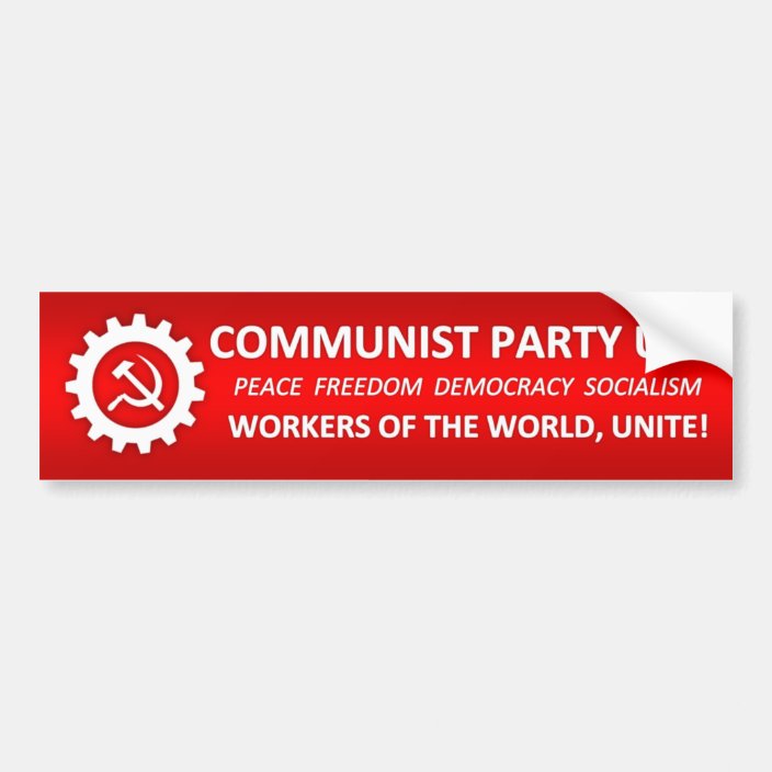 Communist Party Usa Bumper Sticker Zazzle Com