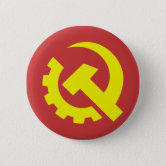 Communist Party USA CPUSA Pin Badge Button America Labor 1" 