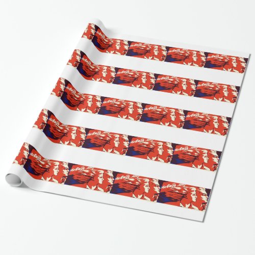 COMMUNIST PROPAGANDA HE AND SHE WRAPPING PAPER