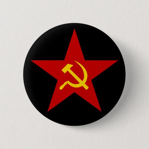 Communist Red Star hammer  sickle button